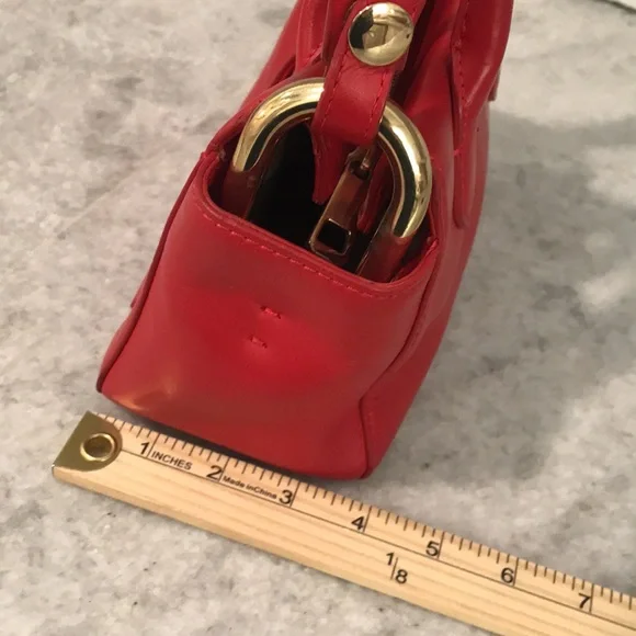 J Crew Crossbody Purse Womens Red Harper Leather Shoulder Bag Classic Bohemian - Picture 9 of 12